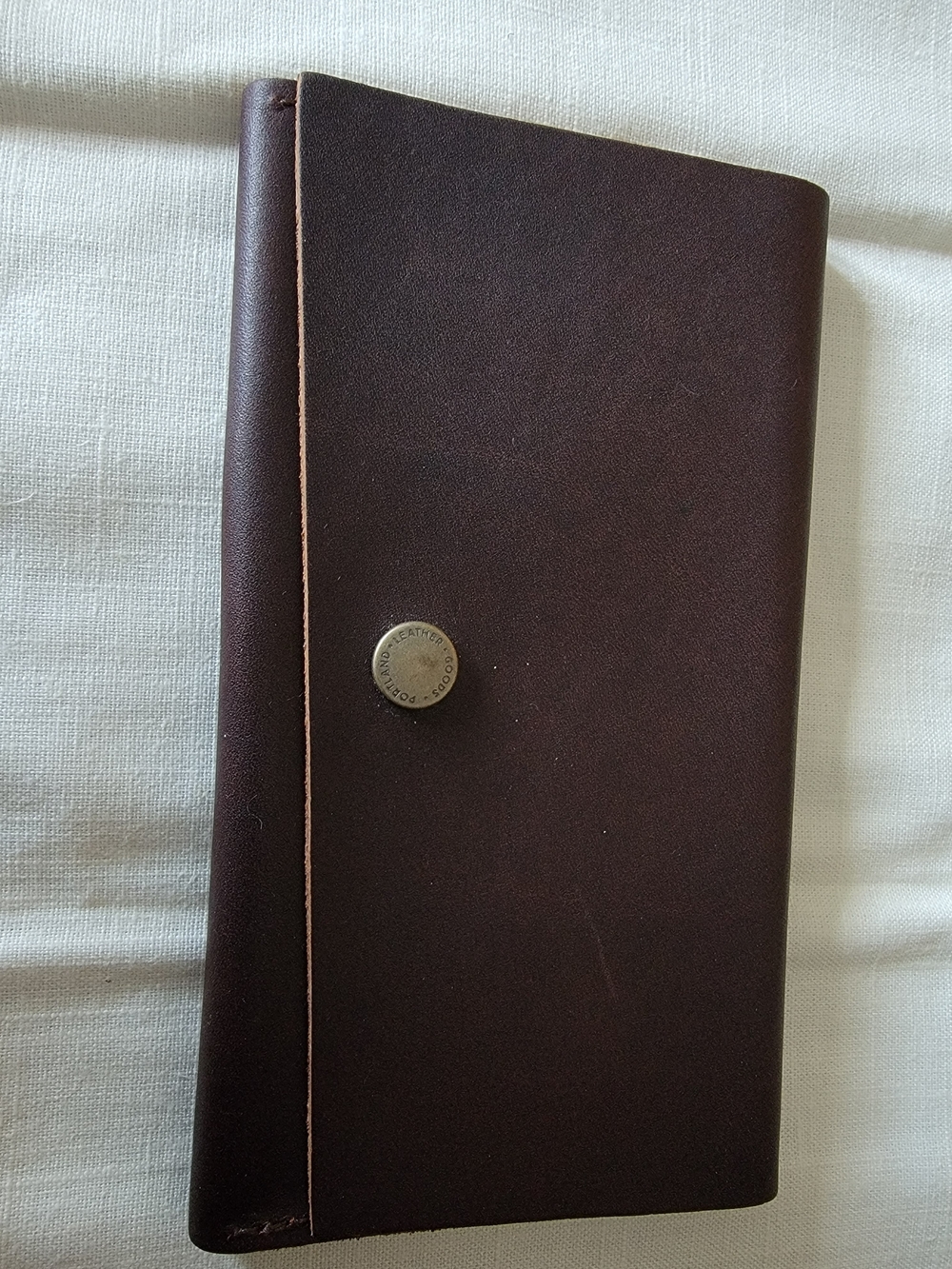 Portland Leather Grizzly Dark Brown Leather Notebook Cover